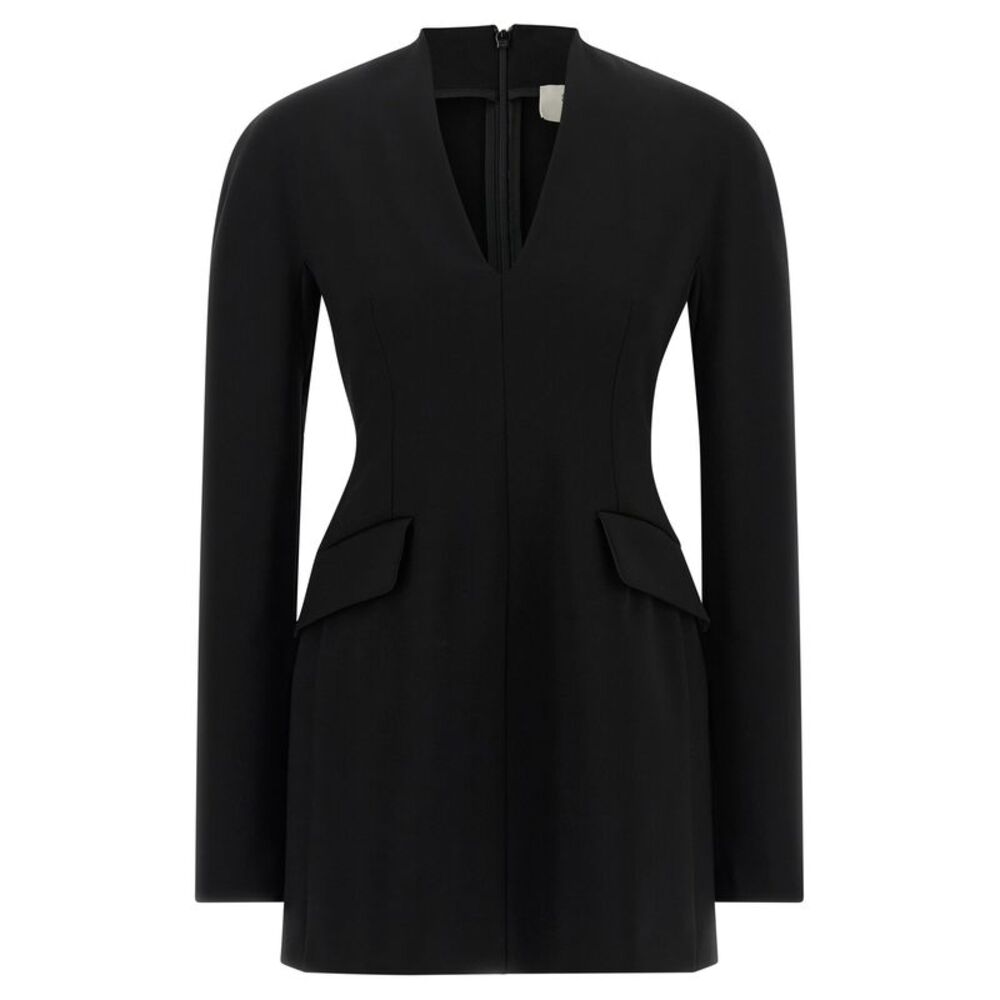 Sportmax Black Viscose Short Women's Dress